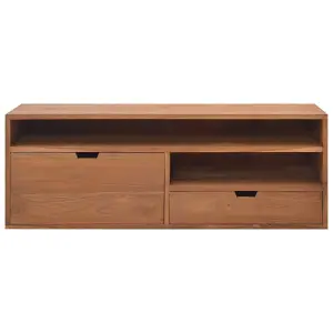 Berkfield TV Cabinet 110x30x40 cm Solid Teak Wood