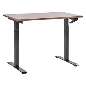 Adjustable Desk Manual Dark Wood DESTINES