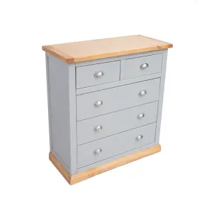 Bomporto 5 Drawer Chest of Drawers Chrome Cup Handle