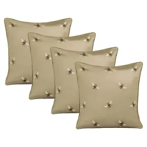 4 Pack Bee Matte Velvet Cushion Covers Home Decor, Sage - 45 x 45cm