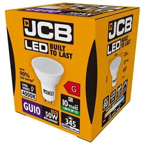 JCB LED GU10 Light Bulb Cool White (5w) (Pack of 4)