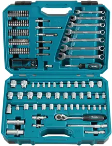 Makita E-06616 120 Piece Maintenance Kit Spanner Socket Screwdriver Bit Set Case