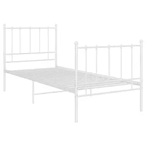 Berkfield Bed Frame White Metal 100x200 cm