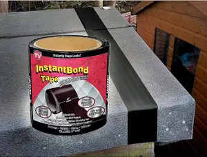 Ultra-Strong Waterproof Black PVC Repair Tape for Patching, Bonding & Sealing Guttering, Pipes & Water Leaks