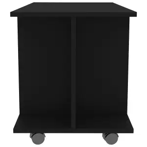 Berkfield TV Cabinet with Castors Black 80x40x40 cm Engineered Wood