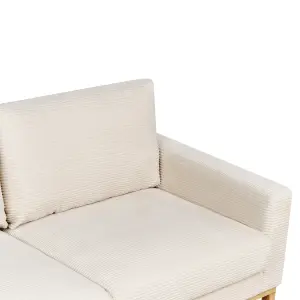 2 Seater Jumbo Cord Sofa Light Beige SIGGARD