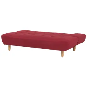 Sofa Bed ALSTEN Red Symmetrical