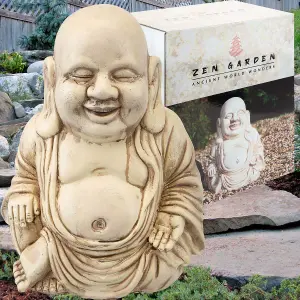 Zen Garden Happy Buddha 12 Inch Ornament