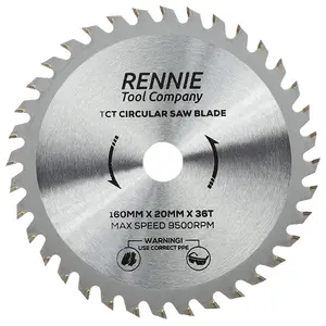 160mm x 36T TCT Circular Wood Saw Blade Fits Bosch, Makita, Black & Decker, Dewalt, Festool TS55 etc