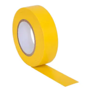 Sealey PVC Insulating Tape Electrical PVC 19mm x 20M Yellow Pack of 10 ITYEL10