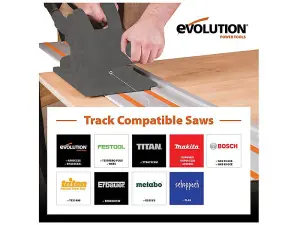 Evolution 2800mm Guide Rail Track + Bag + Clamps Fits Makita Bosch Saws Routers