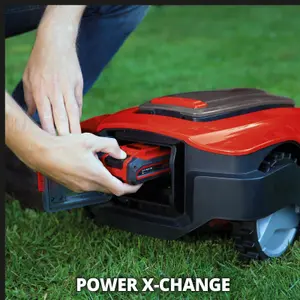 Einhell Robot Lawnmower 18V For Large Gardens FREELEXO 1200 LCD BT With Battery And Charger Station Power X-Change App Controlled