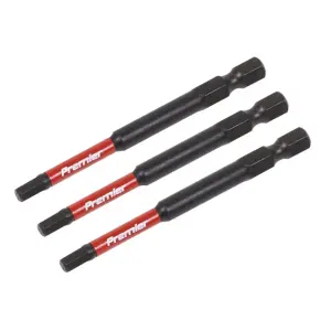 Sealey Hex 4mm Impact Power Tool Bits Forged From S2 Steel 75mm 3 Pieces AK8262