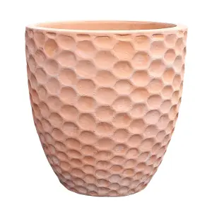 Verve Gudenå Natural Honeycomb Terracotta Plant pot (Dia) 32cm, (H)31.5cm, 21L