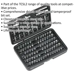 Comprehensive 100 Piece Power Tool Security Bit Set with Chrome Steel Bits and Storage Case