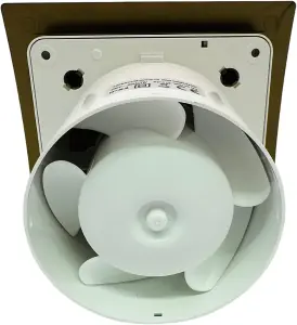 AirTech-UK Bathroom Extractor Fan 100 mm / 4" Metallic-gold Finish decorative Front Panel with Pull Cord