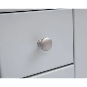 Argenta 1 Drawer Petite Bedside Table Chrome Knob