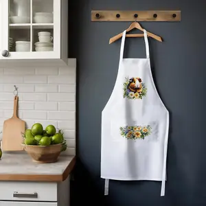 Purely Home Pet Animals & Flowers Guinea Pig Apron - Floral Gifts for Her - Cooking & Baking