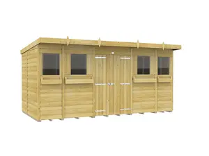 DIY Sheds 14x7 Pent Summer Shed Loglap