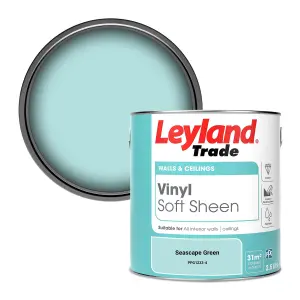 Leyland Trade Vinyl Soft Sheen Walls & Ceilings Emulsion Paint Seascape Green (PPG1233-4) - 2.5L