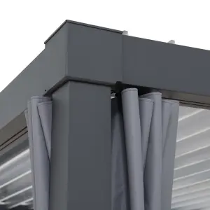 SUNJOY Replacement Curtain for Louvered Pergola 3x3m