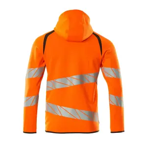 Mascot Accelerate Safe Hoodie with Zipper (Hi-Vis Orange/Dark Anthracite)  (Large)