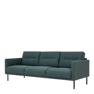 Larvik 3 Seater Sofa - Dark Green - Black Legs