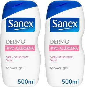 Sanex Dermo Hypoallergenic Bath And Shower Gel 500 Ml Pack Of 2