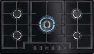 AEG 8000 Flamelight Gas On Glass Hob 90cm HKB95450NB