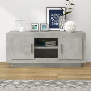 vidaXL TV Cabinet Concrete Grey 102x35x45 cm Engineered Wood