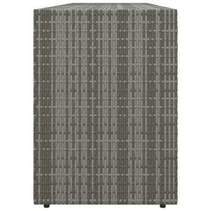 Berkfield Garden Storage Cabinet Grey 198x55.5x80 cm Poly Rattan