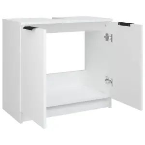 Berkfield Bathroom Cabinet White 64.5x33.5x59 cm Engineered Wood