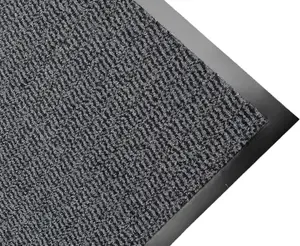 Heavy Duty Rubber Non-Slip Absorbent Barrier Mat - Black 60 x 150cm Indoor & Outdoor