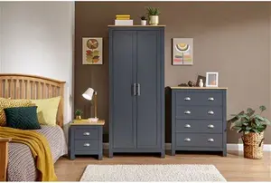 3 Piece Bedroom Set Three Posts Colour: Blue