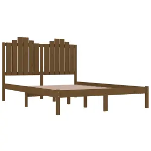 Berkfield Bed Frame Honey Brown Solid Wood Pine 120x200 cm