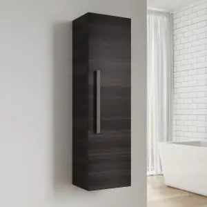 SunDaze Charcoal 1200mm Bathroom Wall Mounted Tall Storage Unit Cupboard Cabinet