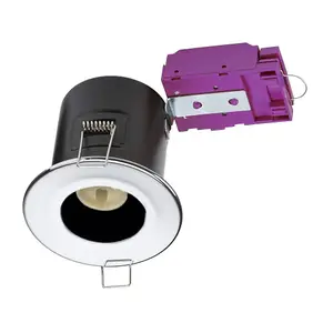 Knightsbridge VFCIPC Fire Rated IP65 Downlight Polished Chrome