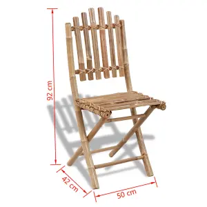 Berkfield Folding Garden Chairs 2 pcs Bamboo