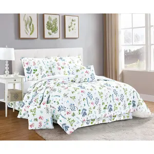 Marcotte Polyester Floral Bedspread with Pillowcases 255 x 225 cm Bedspread - 2 Pillowcases