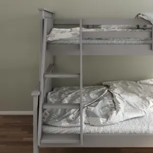 Carra Grey Triple Sleeper Bunk With Spring Mattresses