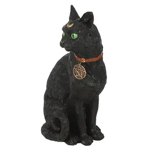 Something Different Sitting Black Cat Figurine Black (One Size)