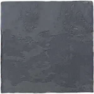 Shades Charcoal Rustic Hand-Made Distressed Look 132mm x 132mm Ceramic Wall Tiles (Pack of 57 w/ Coverage of 1m2)