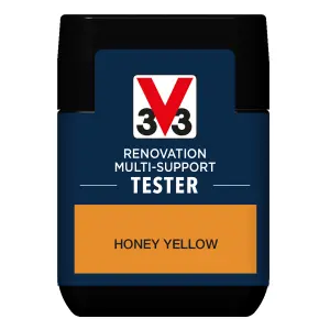 V33 Renovation Honey Yellow Satinwood Multi-surface paint, 50ml Tester pot