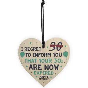 Funny 40th Birthday Gift For Men Women Wood Heart Joke 40th Birthday Gift Keepsake