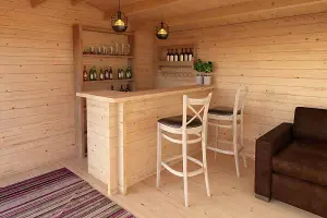 The Bar-Log Cabin, Wooden Garden Room, Timber Summerhouse, Home Office - H103 cm