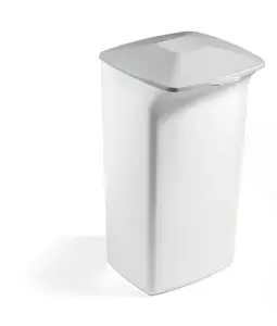 Durable DURABIN 40L Square - Strong Stylish Waste Recycling Bin - White