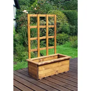 Traditional Large Kensington Wooden Planter x 2