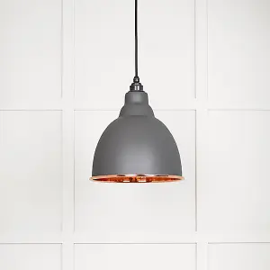 Hammered Copper Brindley Pendant in Bluff