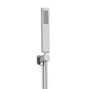 Alberto Chrome Square Single Function Shower Handset with Holder