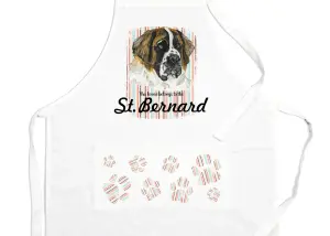 Purely Home S.t Bernard Apron - Novelty Kitchen Gift for Dog Lovers